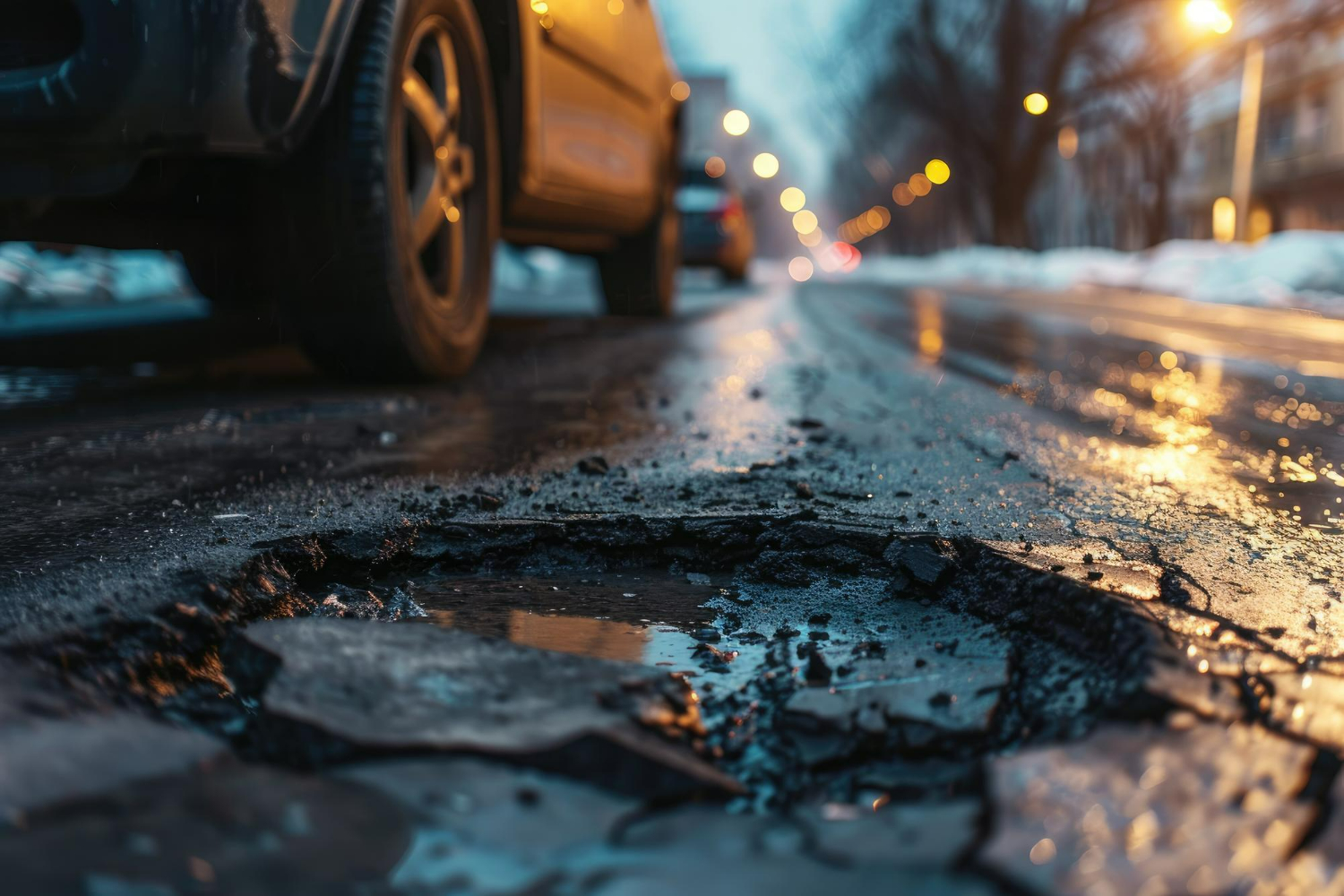 Reparare drum de acces după îngheț și dezgheț